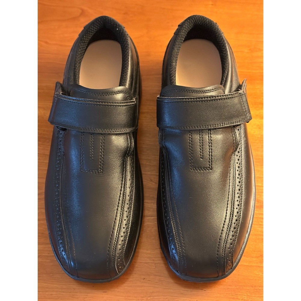 Orthofeet Lincoln Center Loafers Shoes Sz 11.5 Wide Black Leather 585